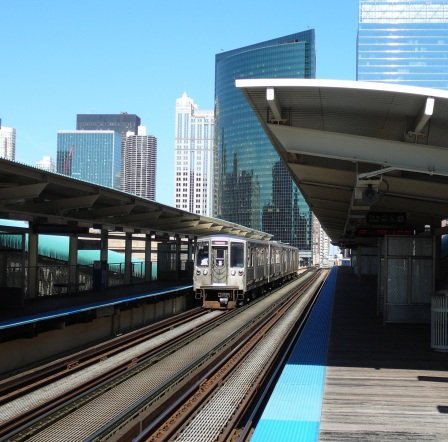 An 'L' train in Chicago